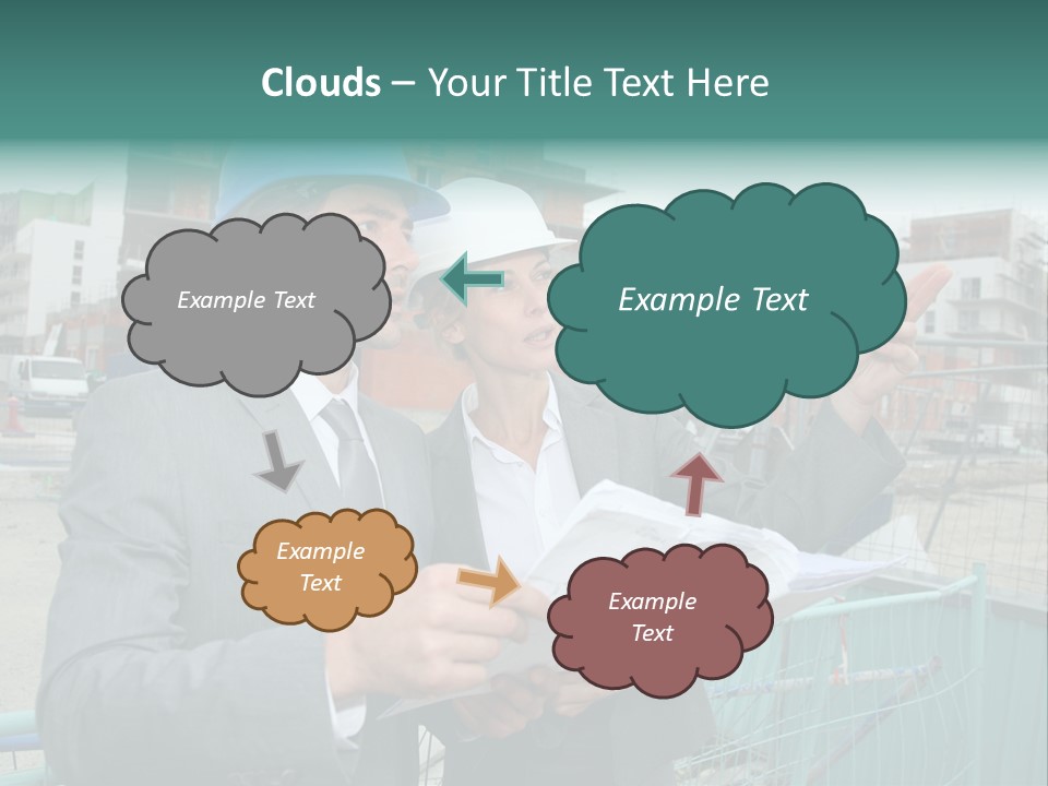 Blueprint Standing Career PowerPoint Template