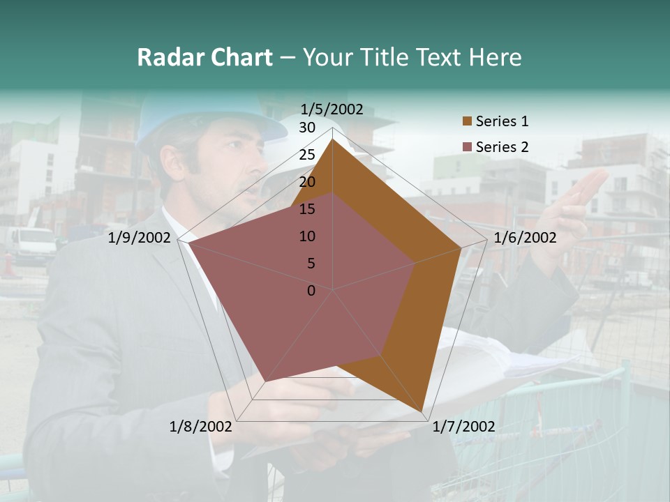 Blueprint Standing Career PowerPoint Template