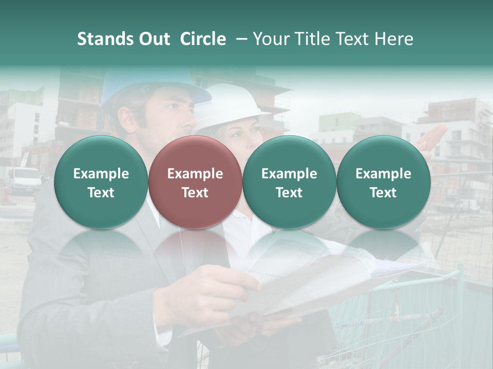 Blueprint Standing Career PowerPoint Template