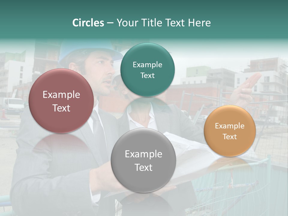 Blueprint Standing Career PowerPoint Template