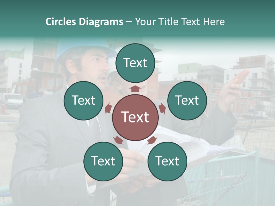 Blueprint Standing Career PowerPoint Template