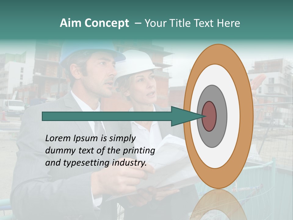 Blueprint Standing Career PowerPoint Template