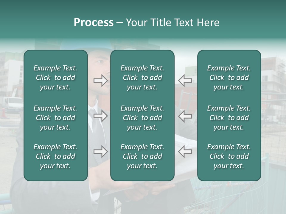 Blueprint Standing Career PowerPoint Template