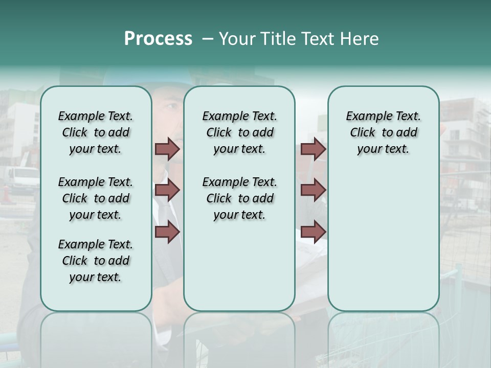 Blueprint Standing Career PowerPoint Template