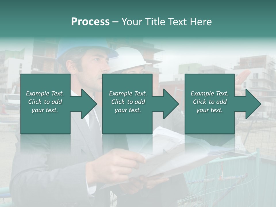 Blueprint Standing Career PowerPoint Template