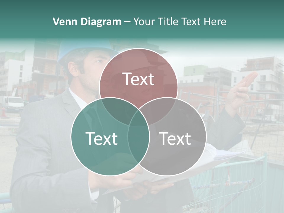 Blueprint Standing Career PowerPoint Template