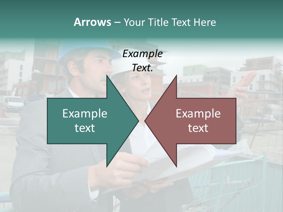 Blueprint Standing Career PowerPoint Template