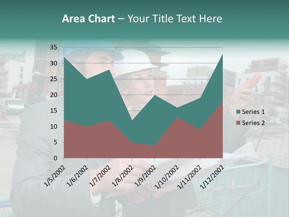 Blueprint Standing Career PowerPoint Template
