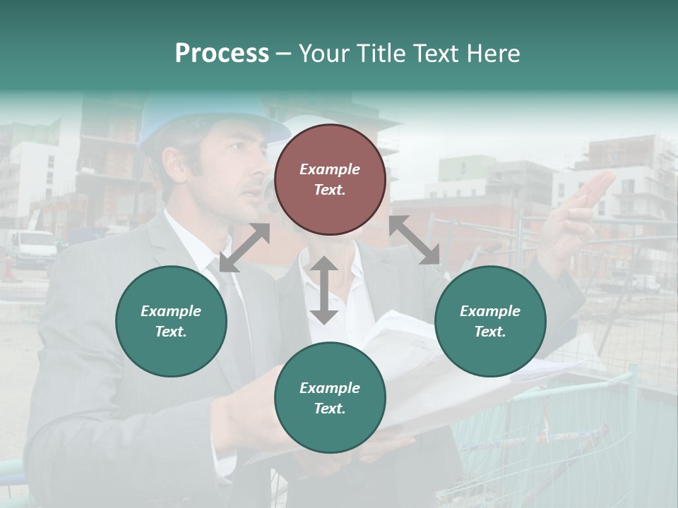 Blueprint Standing Career PowerPoint Template
