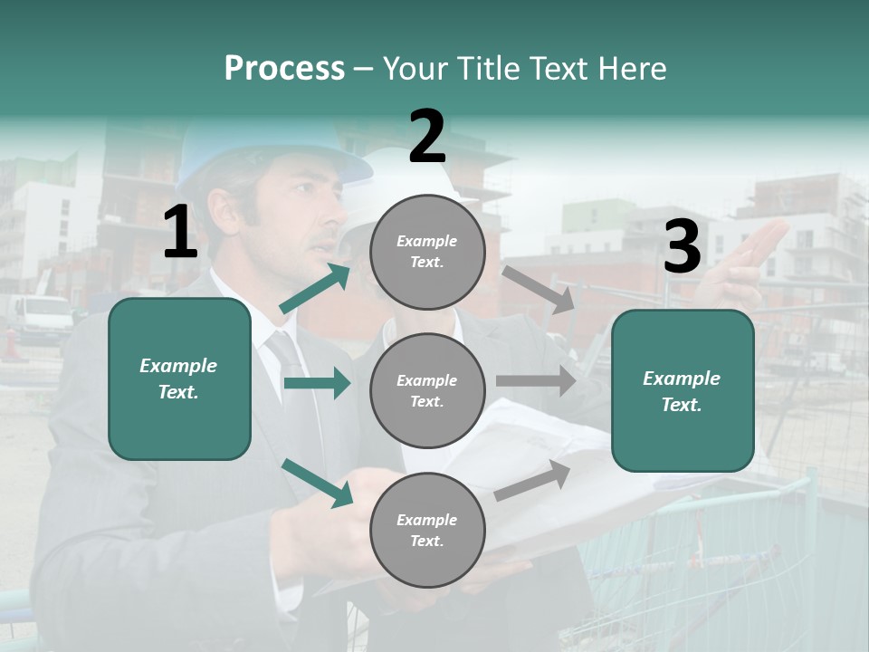 Blueprint Standing Career PowerPoint Template