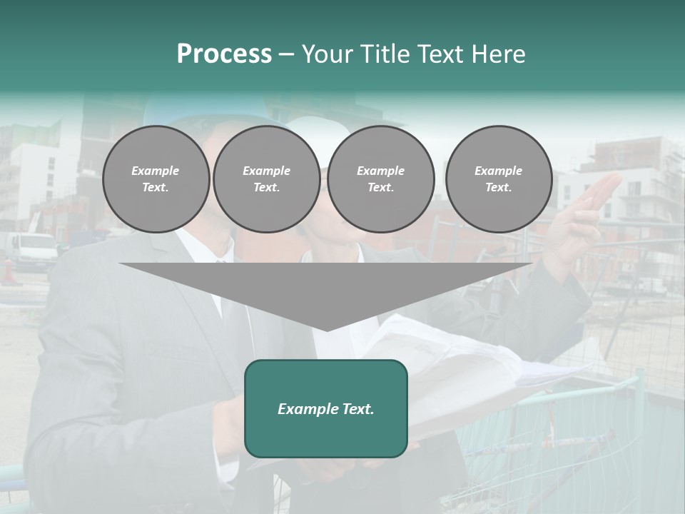 Blueprint Standing Career PowerPoint Template