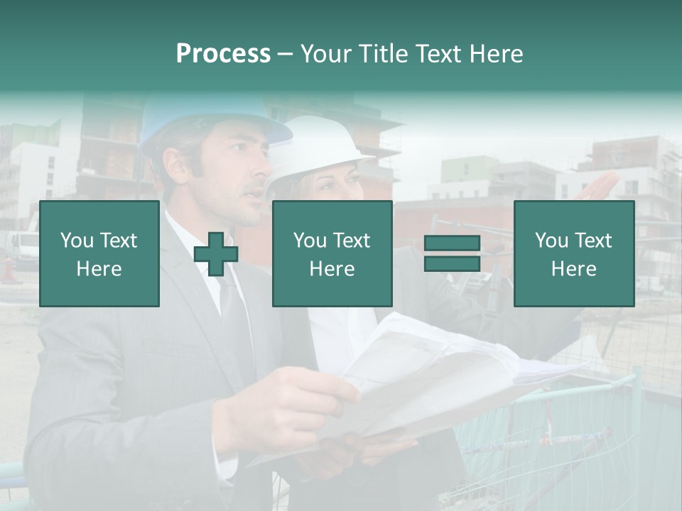 Blueprint Standing Career PowerPoint Template