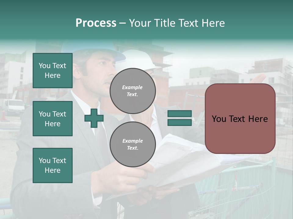 Blueprint Standing Career PowerPoint Template