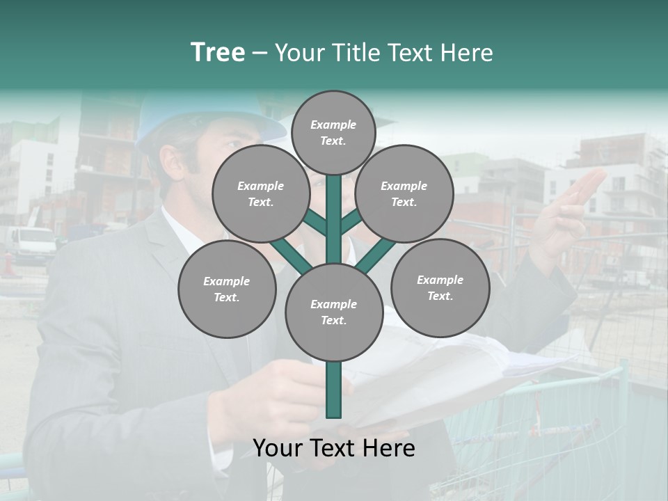 Blueprint Standing Career PowerPoint Template