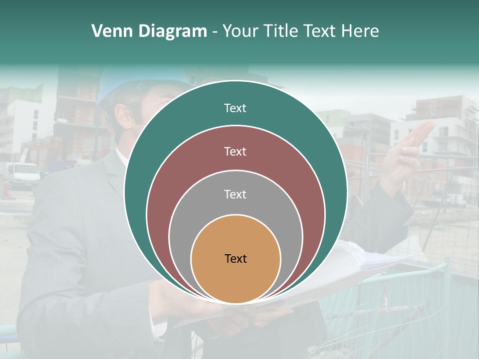 Blueprint Standing Career PowerPoint Template
