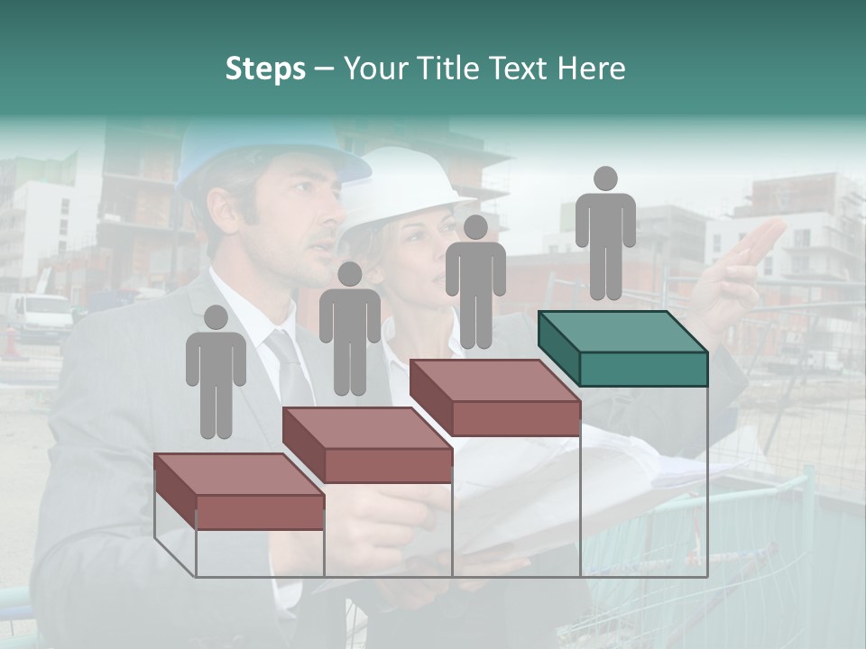 Blueprint Standing Career PowerPoint Template