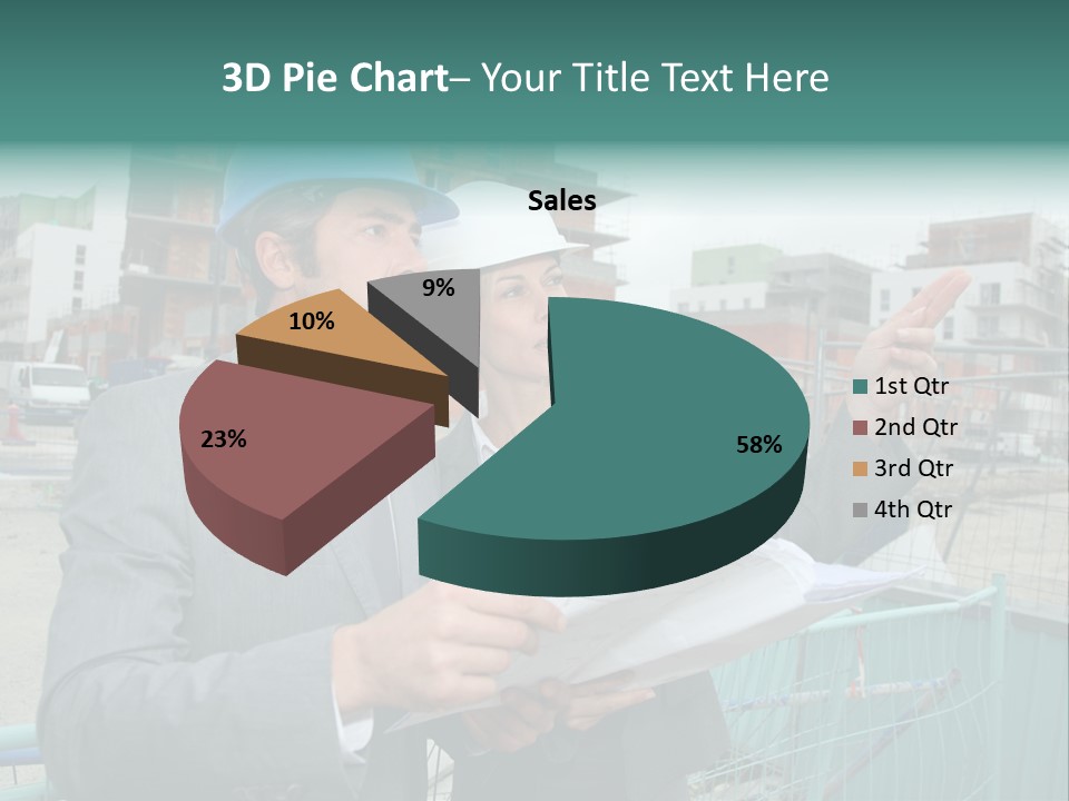Blueprint Standing Career PowerPoint Template