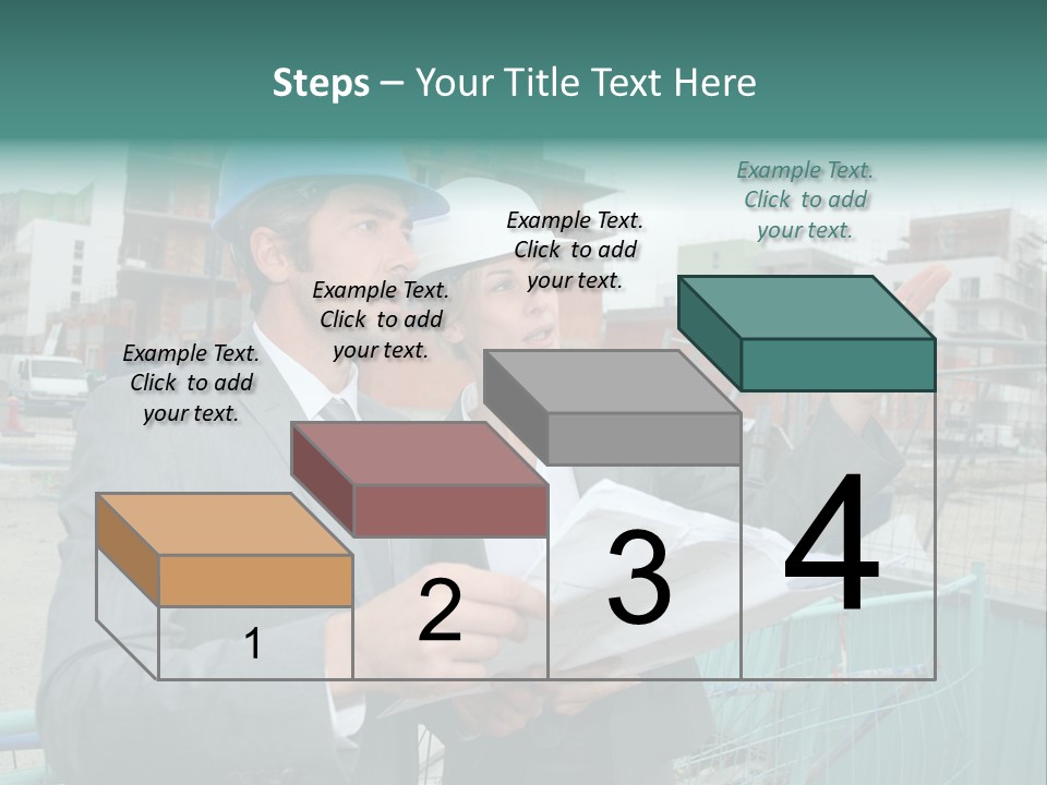 Blueprint Standing Career PowerPoint Template