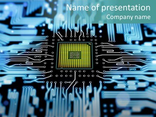 Futuristic Main Board Equipment PowerPoint Template