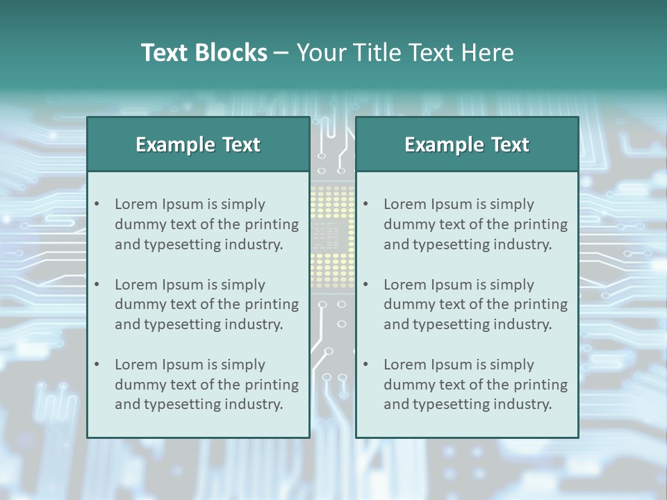 Futuristic Main Board Equipment PowerPoint Template
