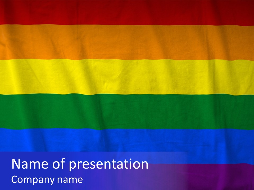 Flat Red Flag PowerPoint Template