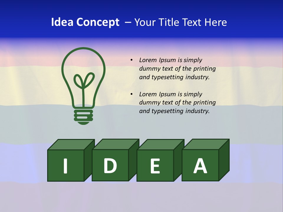 Flat Red Flag PowerPoint Template