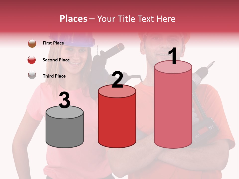 Assistant Battery White PowerPoint Template