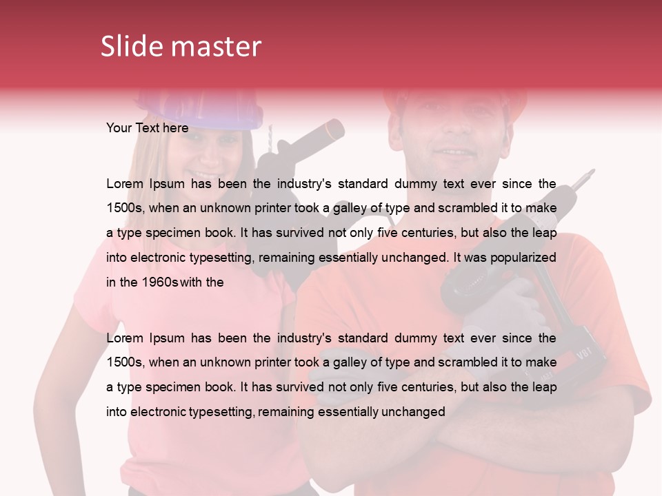 Assistant Battery White PowerPoint Template