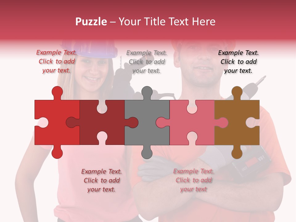 Assistant Battery White PowerPoint Template