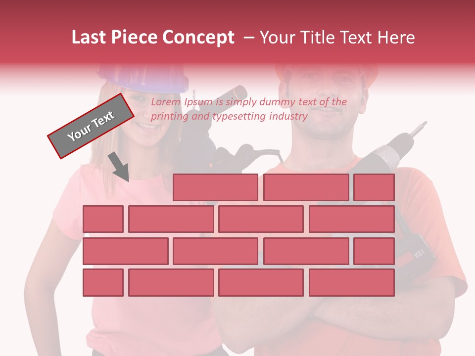 Assistant Battery White PowerPoint Template