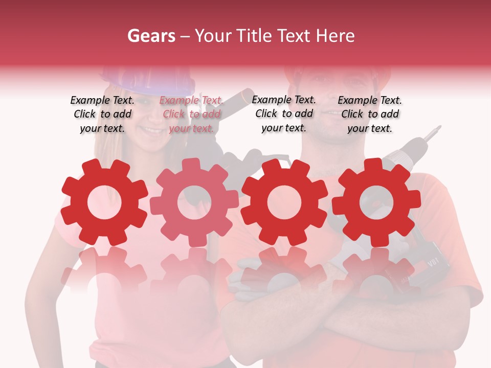 Assistant Battery White PowerPoint Template