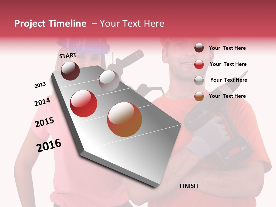 Assistant Battery White PowerPoint Template