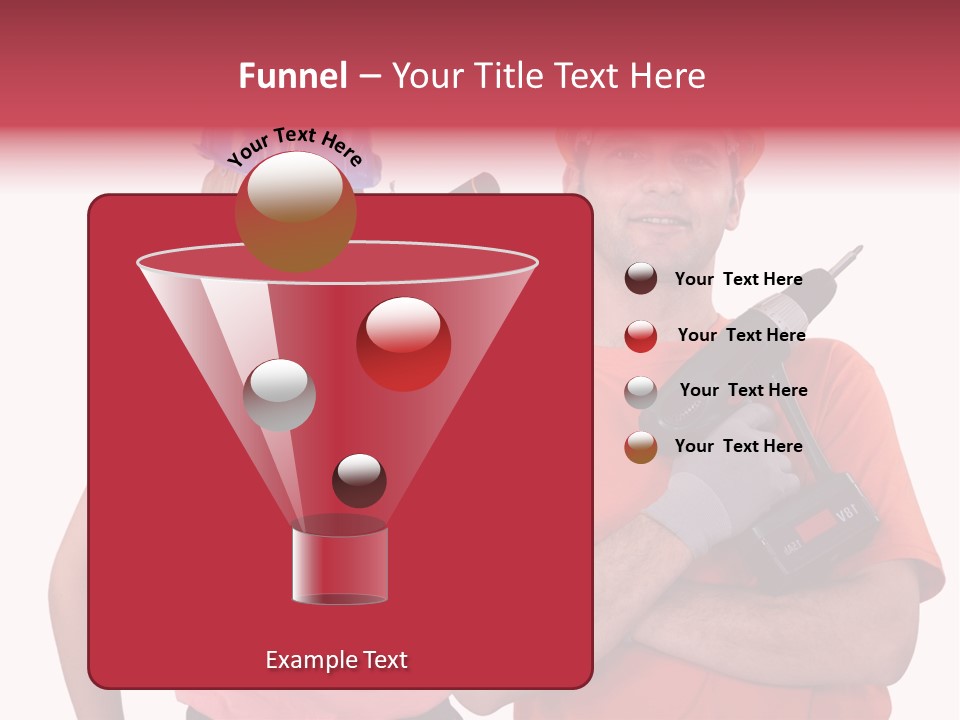 Assistant Battery White PowerPoint Template
