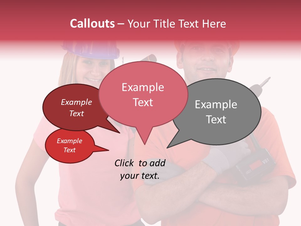 Assistant Battery White PowerPoint Template