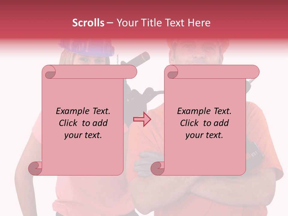 Assistant Battery White PowerPoint Template