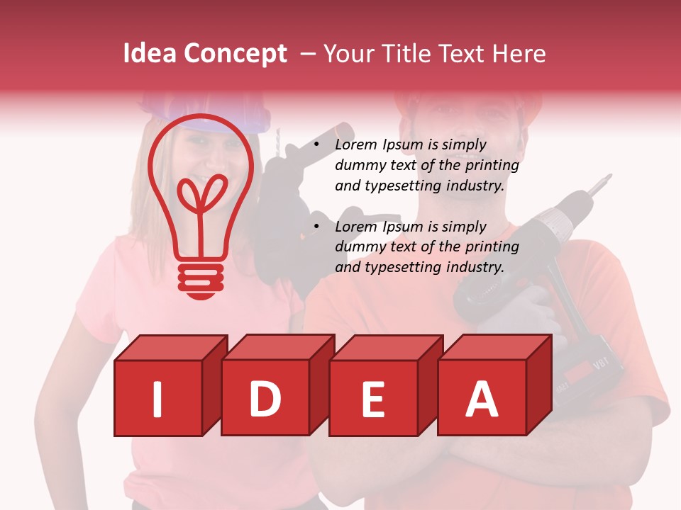 Assistant Battery White PowerPoint Template