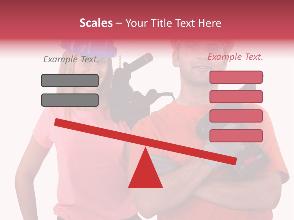 Assistant Battery White PowerPoint Template