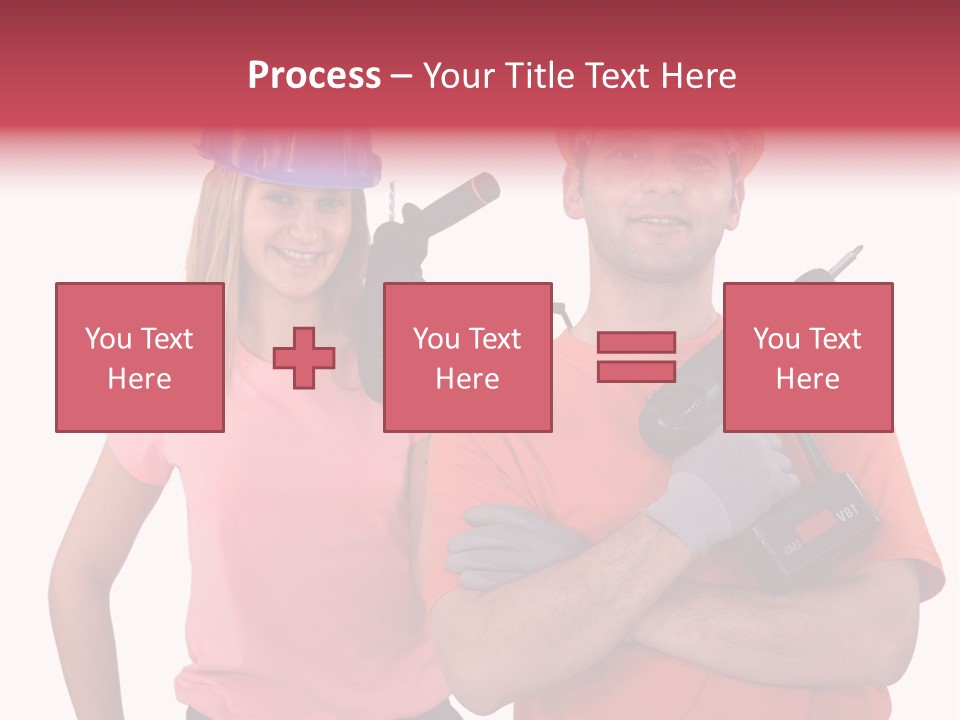 Assistant Battery White PowerPoint Template