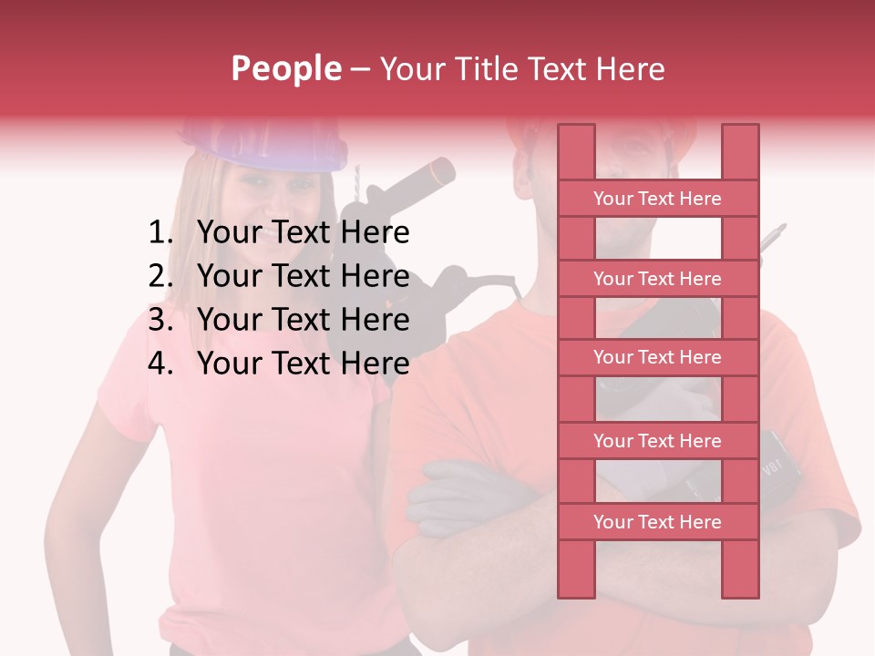Assistant Battery White PowerPoint Template