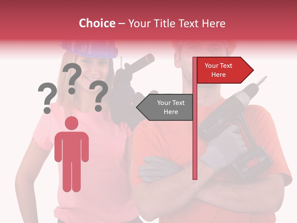 Assistant Battery White PowerPoint Template