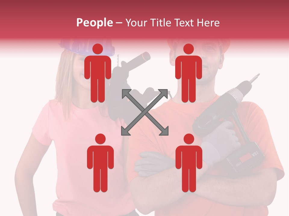 Assistant Battery White PowerPoint Template