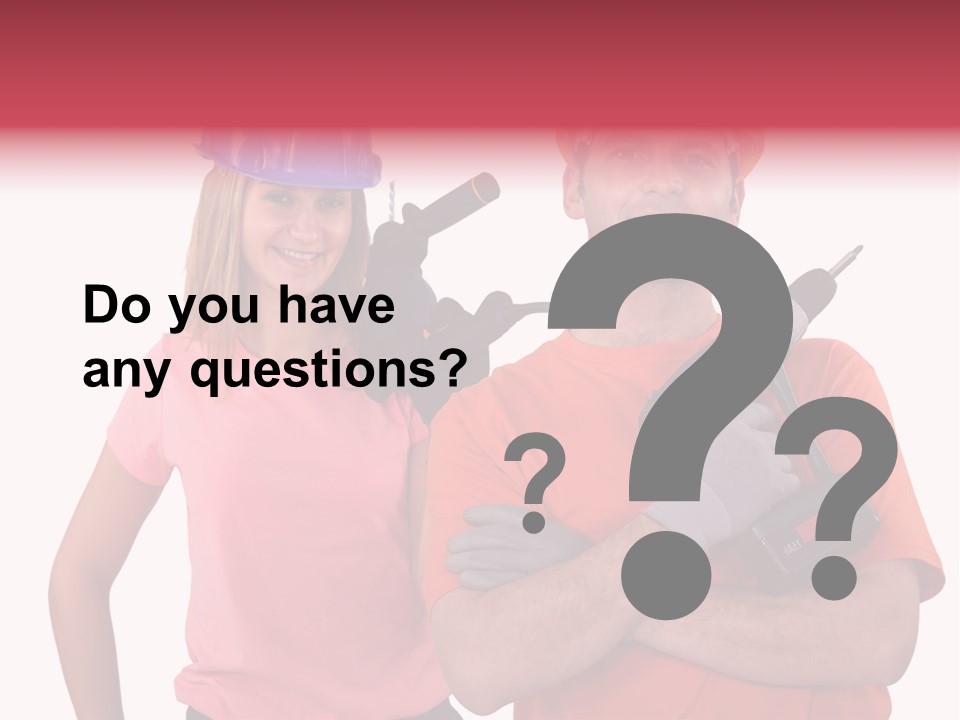 Assistant Battery White PowerPoint Template