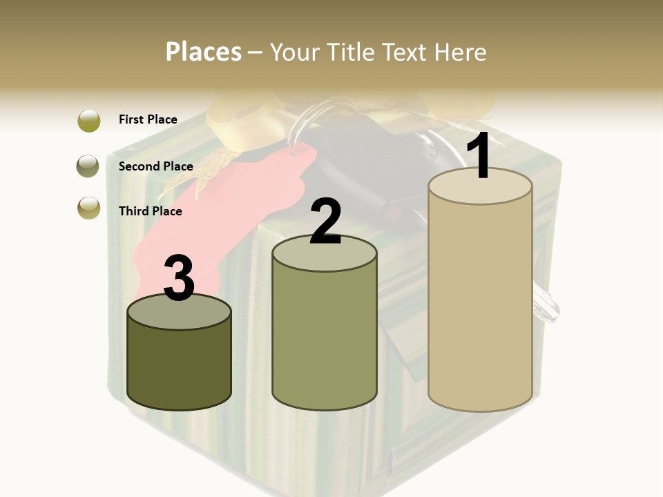 A Present Box With A Car Key On It PowerPoint Template
