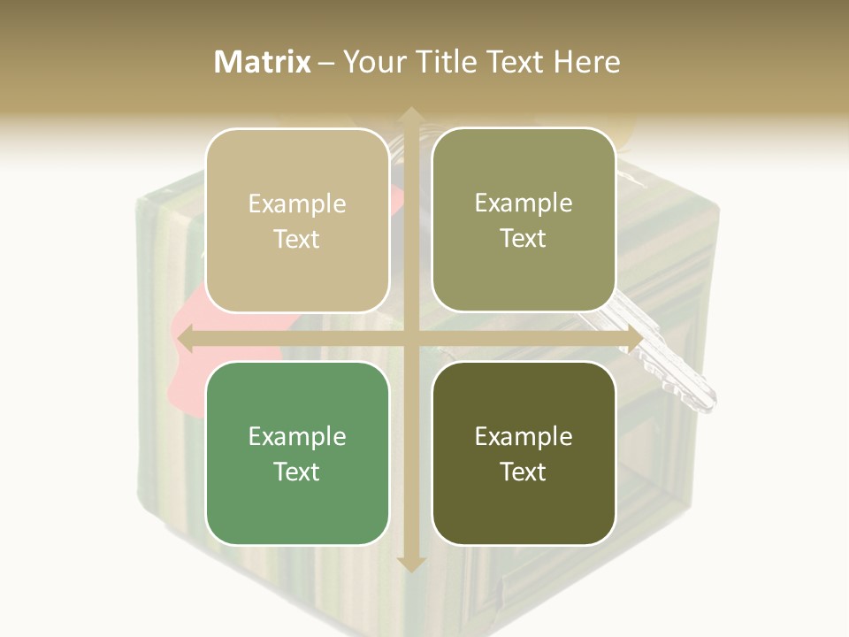 A Present Box With A Car Key On It PowerPoint Template