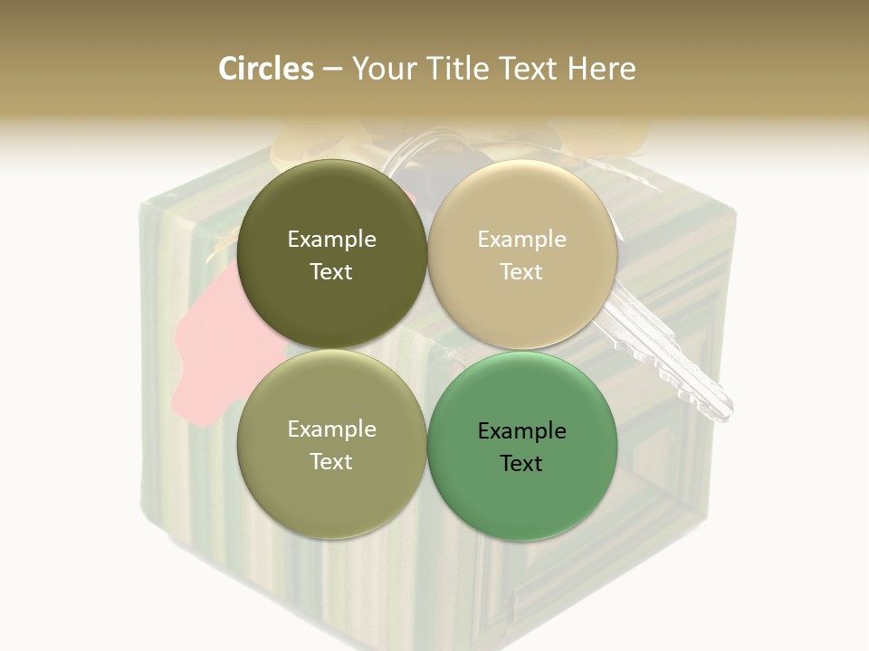 A Present Box With A Car Key On It PowerPoint Template