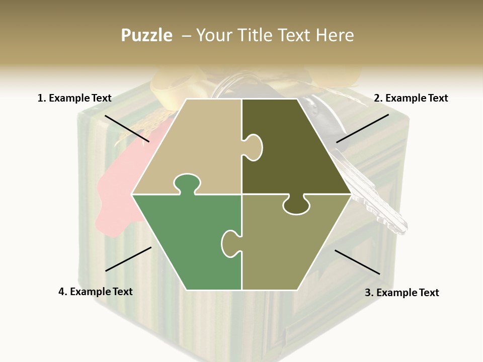 A Present Box With A Car Key On It PowerPoint Template