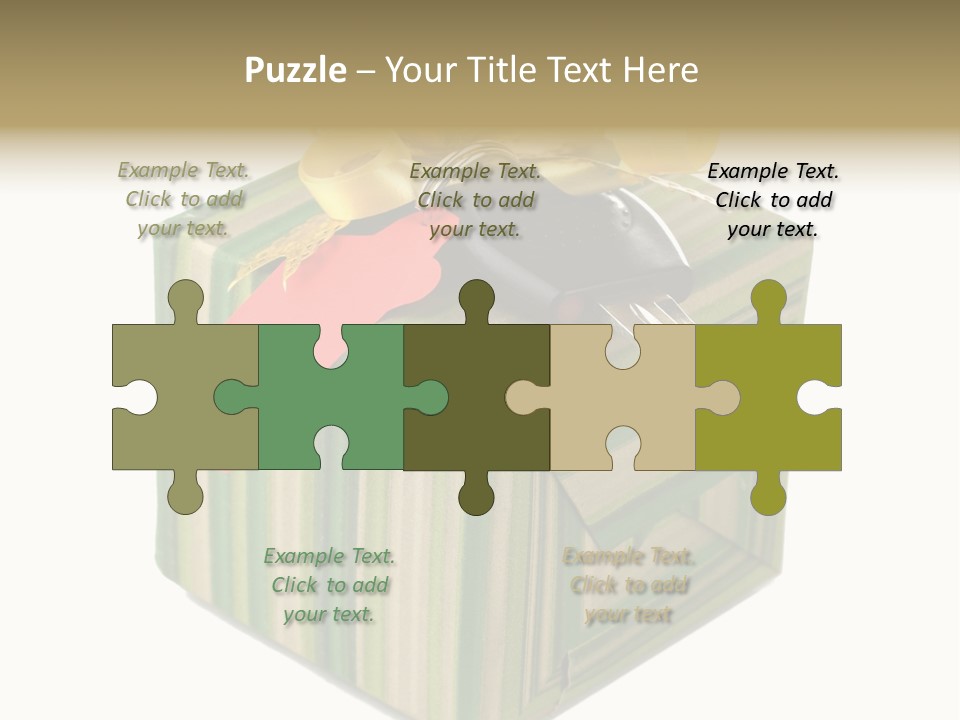 A Present Box With A Car Key On It PowerPoint Template