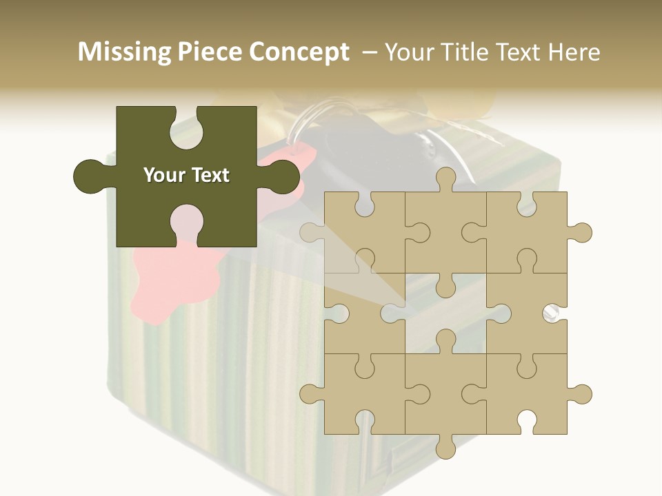 A Present Box With A Car Key On It PowerPoint Template