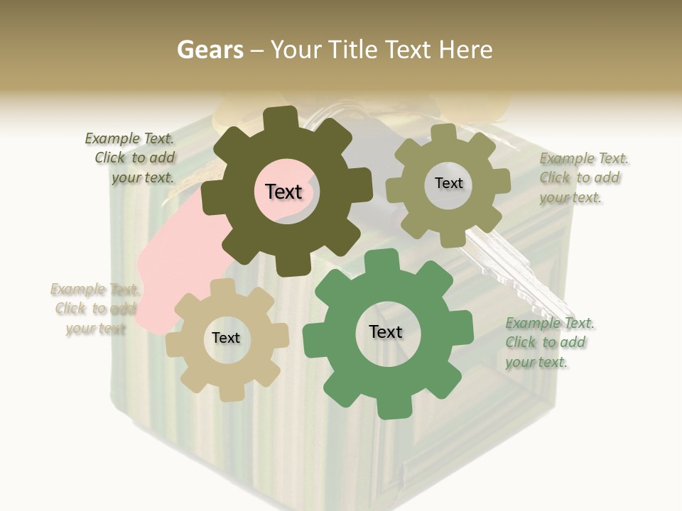 A Present Box With A Car Key On It PowerPoint Template