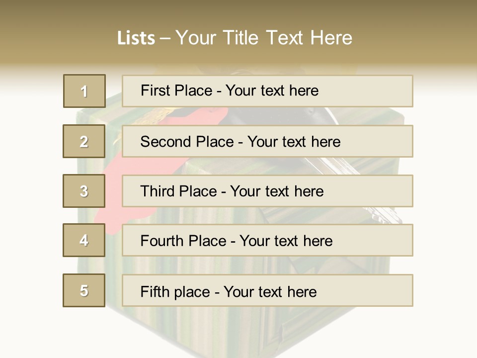 A Present Box With A Car Key On It PowerPoint Template